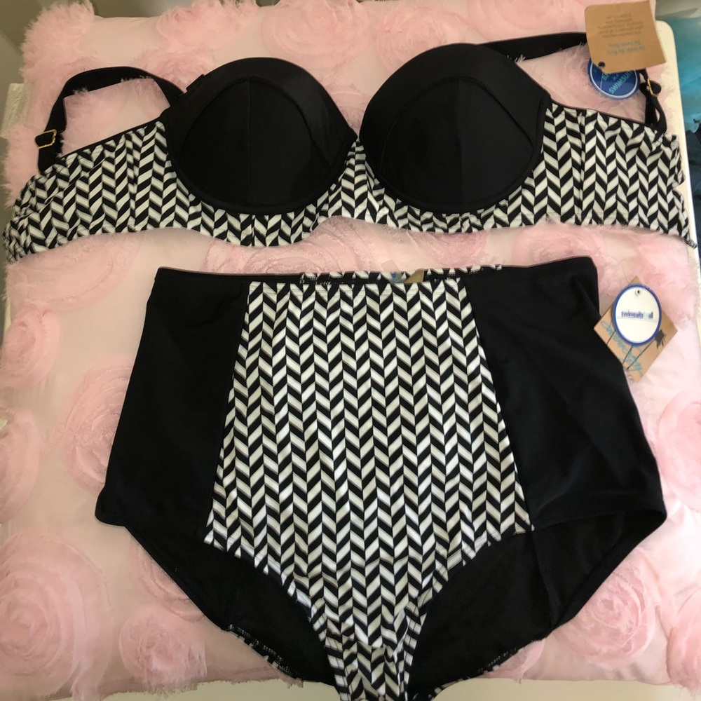 SwimsuitsForAll HighWaist Bikini-10 Top,16 Bottom
